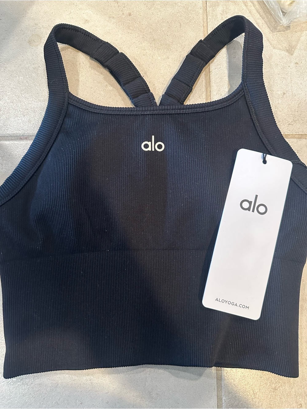 Alo Yoga Seamless Ribbed Favorite Bra Tank Brand New Sz XS MSRP 88